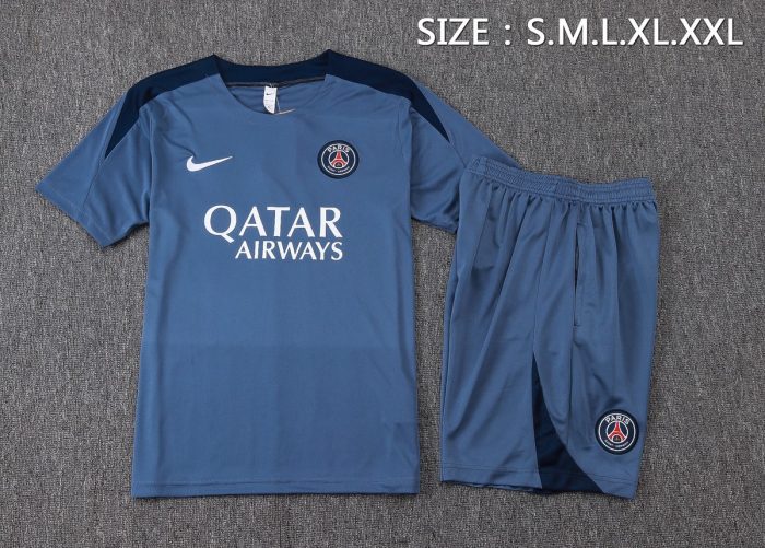 Paris Saint-Germain Light Gray Short Sleeve Training Shirt - 图片 2
