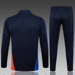 Olympique de Marseille 24-25 Semi-Zip Jacket Player Version Navy Blue - 图片 2