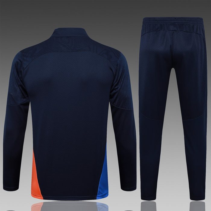 Olympique de Marseille 24-25 Semi-Zip Jacket Player Version Navy Blue - 图片 2