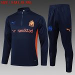 Olympique de Marseille 24-25 Semi-Zip Jacket Player Version Navy Blue - 图片 3