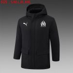 Olympique de Marseille 24/25 Cotton Jacket Black with White Logo