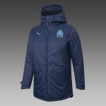2021 Olympique de Marseille Navy Blue Cotton Jacket - 图片 3