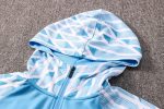 Olympique de Marseille 2021 Light Blue Long Zipper Jacket - 图片 4