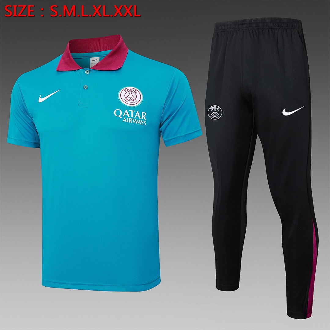 Paris Saint-Germain 24-25 Polo Shirt Lake Blue