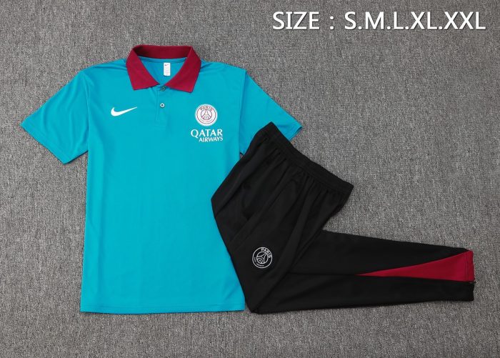 Paris Saint-Germain 24-25 Polo Shirt Lake Blue - 图片 2
