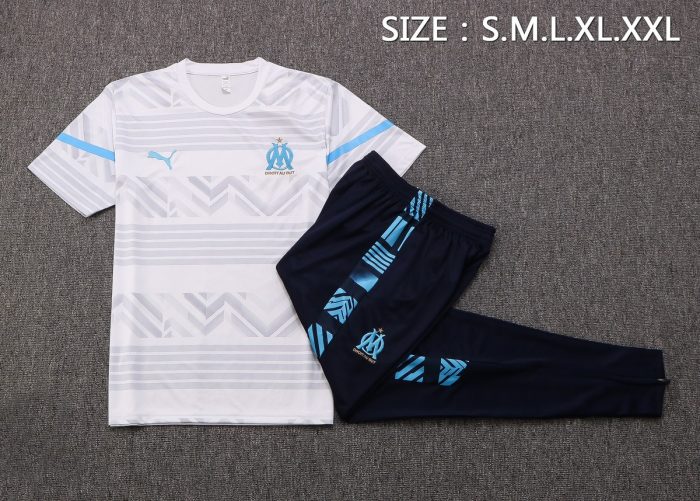 Olympique de Marseille 22/23 Short Sleeve Full Body Ink White (with Pants) - 图片 6