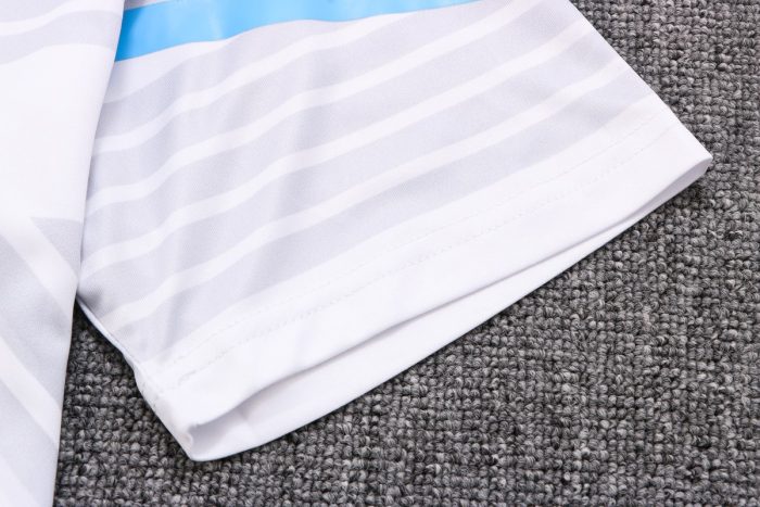 Olympique de Marseille 2022-23 White Short Sleeve Training Set with 5-Inch Shorts - 图片 7