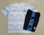 Olympique de Marseille 2022-23 White Short Sleeve Training Set with 5-Inch Shorts - 图片 9