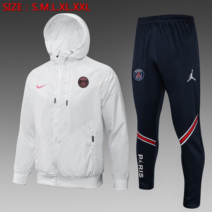 Nike Paris Saint-Germain 21-22 White Windbreaker - 图片 2