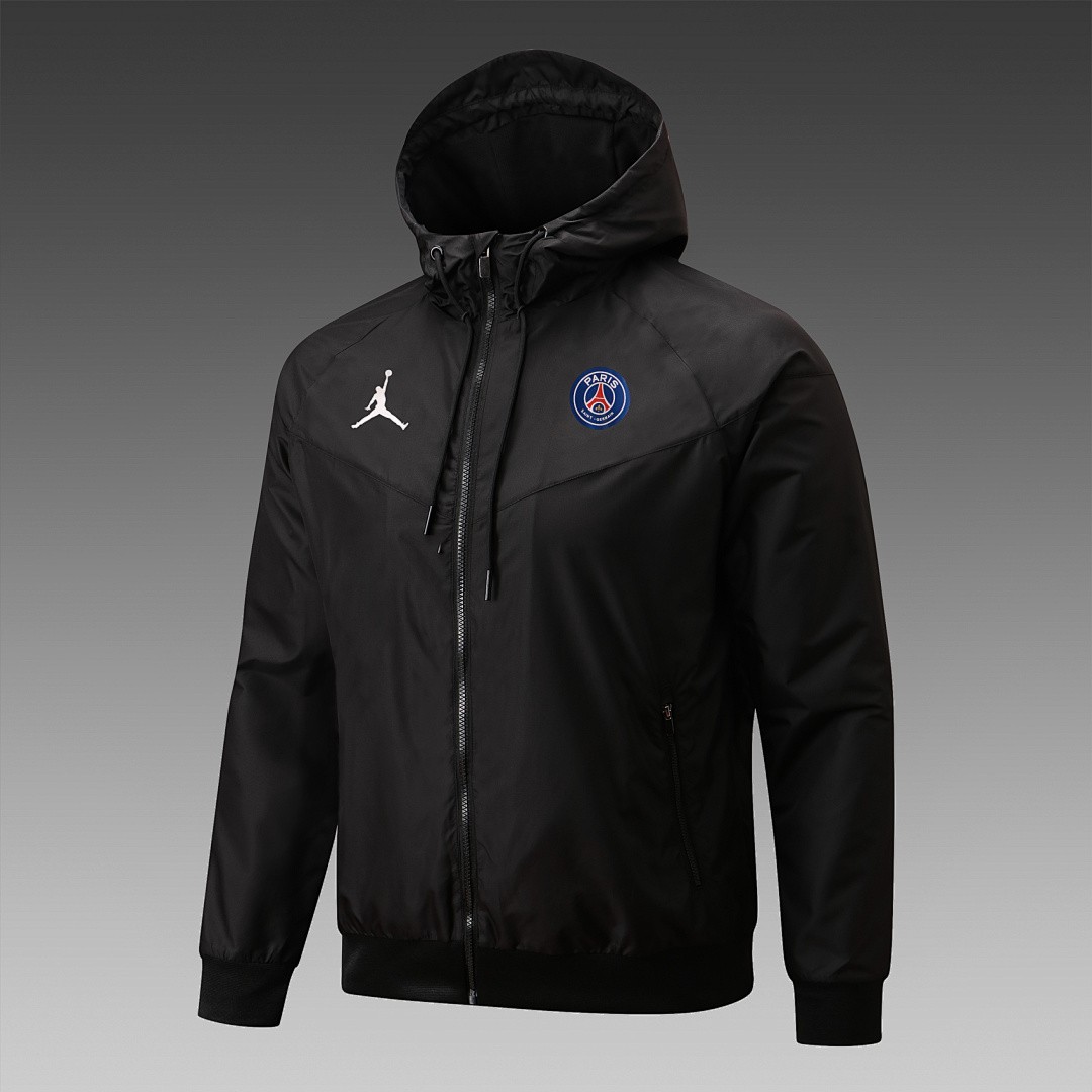 PSG 22/23 Jordan Black Windbreaker