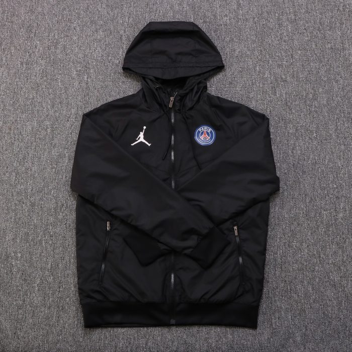 PSG 22/23 Jordan Black Windbreaker - 图片 2