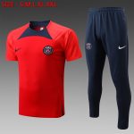 Nike Paris Saint-Germain 22-23 Red Short Sleeve Training Suit
