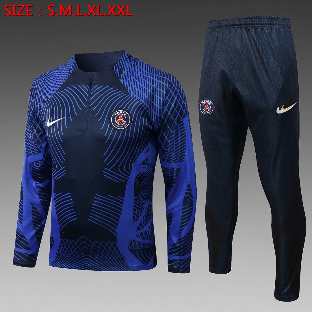 PSG 22/23 Half-Zip Jacket Blue