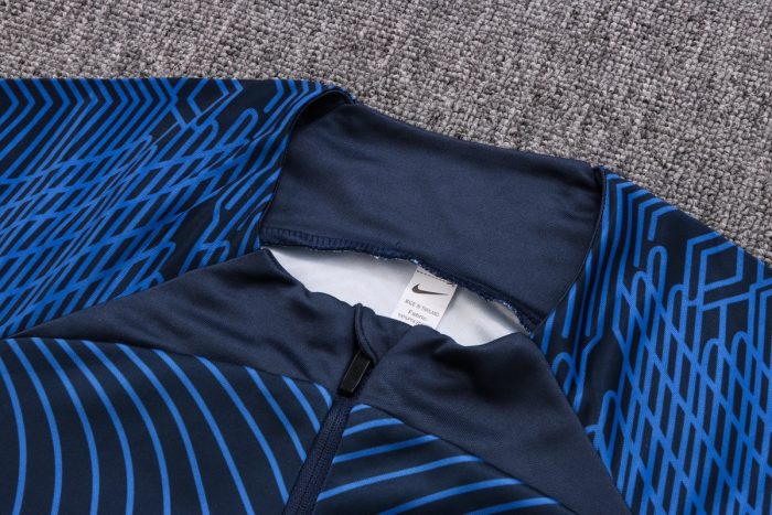 PSG 22/23 Half-Zip Jacket Blue - 图片 6