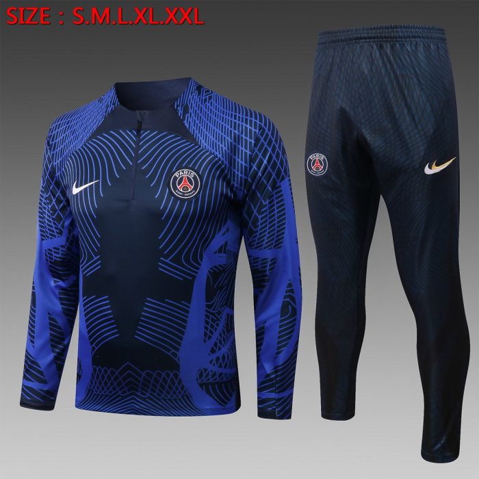 PSG 22/23 Half-Zip Jacket Blue - 图片 8