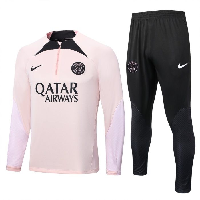 PSG 22-23 Pink Half-Zip Jacket - 图片 4