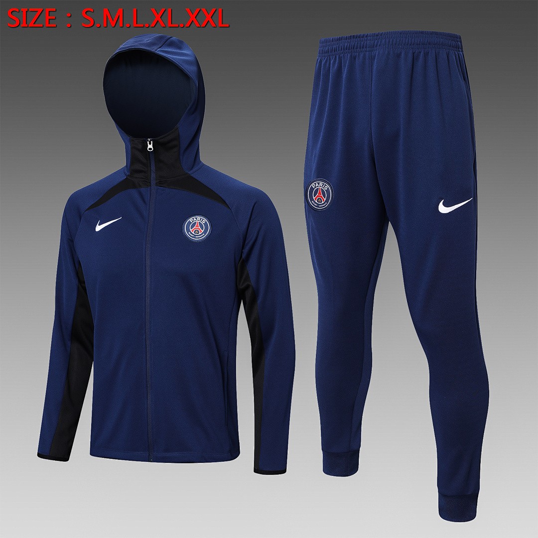 PSG 22/23 Long Zip Jacket Blue