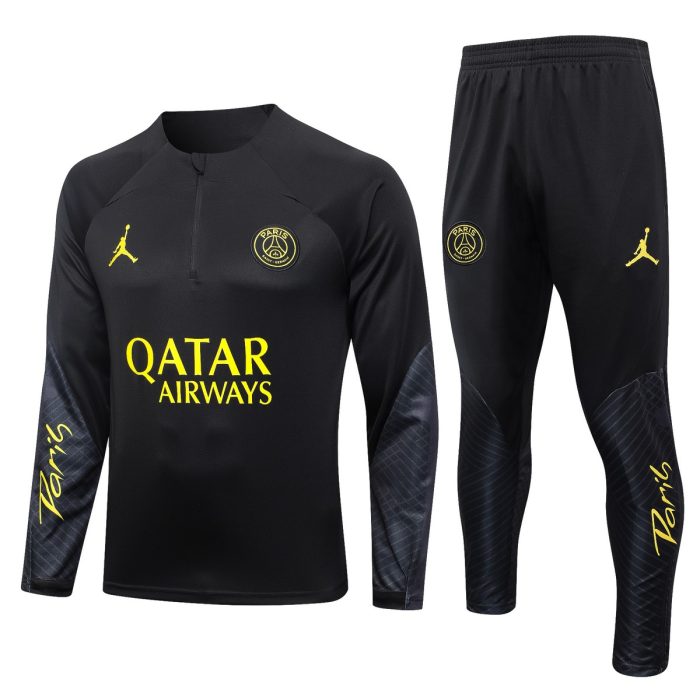 PSG 23-24 Jordan Black Half-Zip Jacket - 图片 8