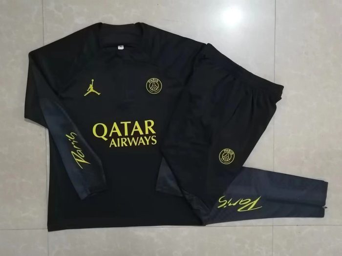 PSG 23-24 Jordan Black Half-Zip Jacket - 图片 9