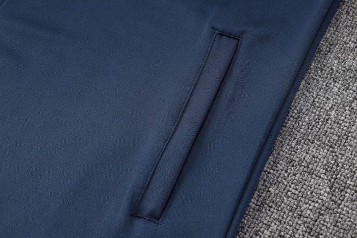 PSG 23-24 Long Zipper Jacket Navy Blue - 图片 4