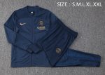 PSG 23-24 Long Zipper Jacket Navy Blue - 图片 6
