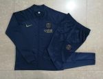 PSG 23-24 Long Zipper Jacket Navy Blue - 图片 9