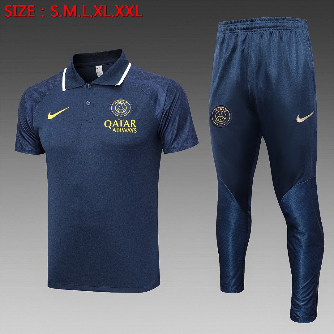 PSG 23-24 Polo Shirt Navy Blue