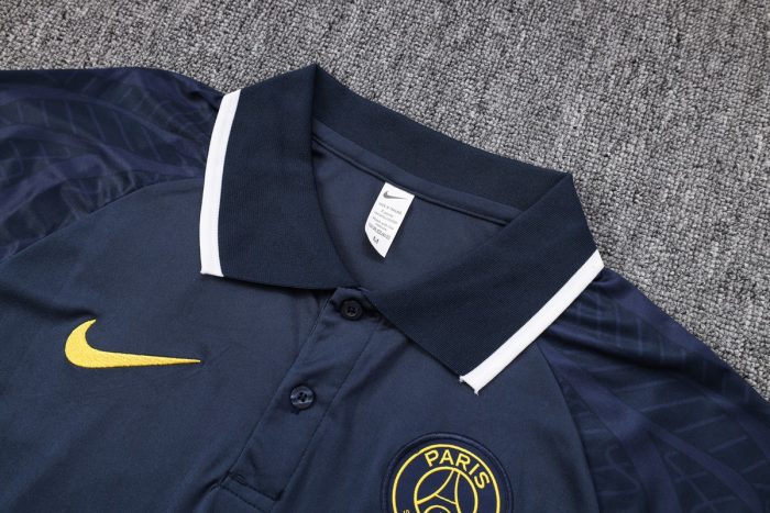 PSG 23-24 Polo Shirt Navy Blue - 图片 6