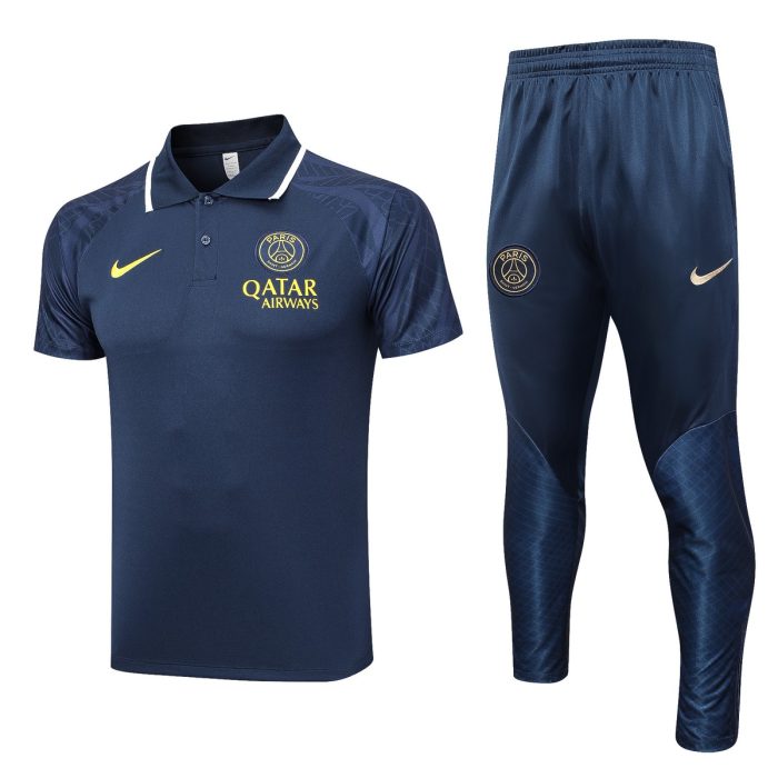 PSG 23-24 Polo Shirt Navy Blue - 图片 8