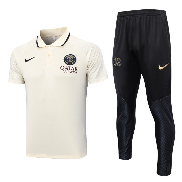 PSG 23-24 Polo Shirt Earth Yellow - 图片 8