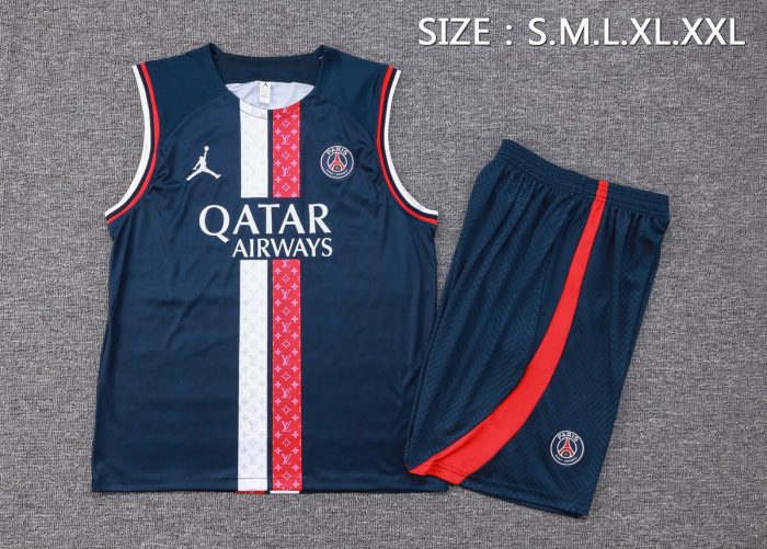 PSG 23/24 Jordan Blue Vest - 图片 2