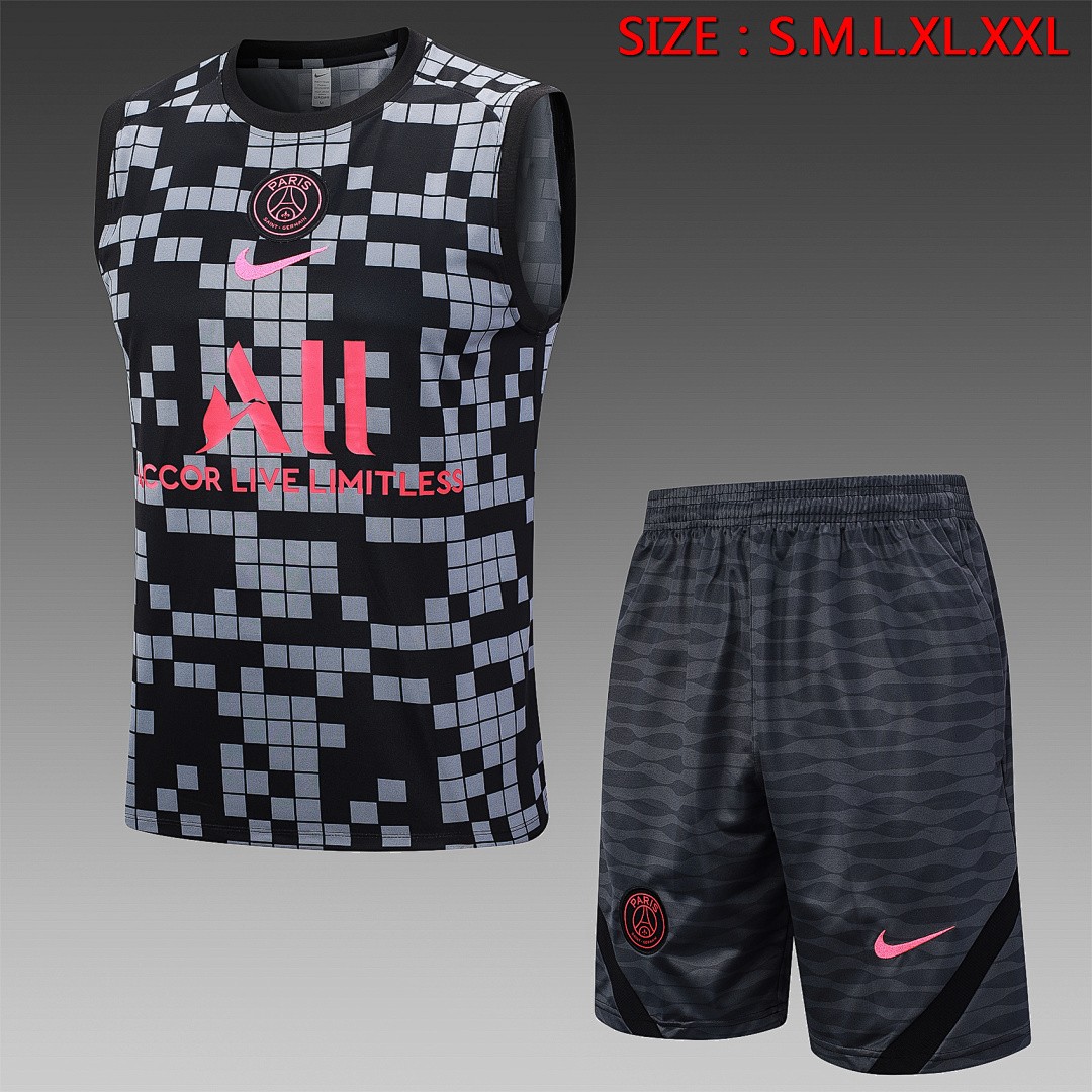 PSG 23/24 Black Grey Vest (Spray Ink)