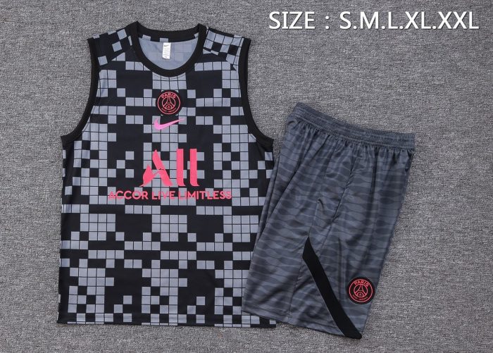 PSG 23/24 Black Grey Vest (Spray Ink) - 图片 2