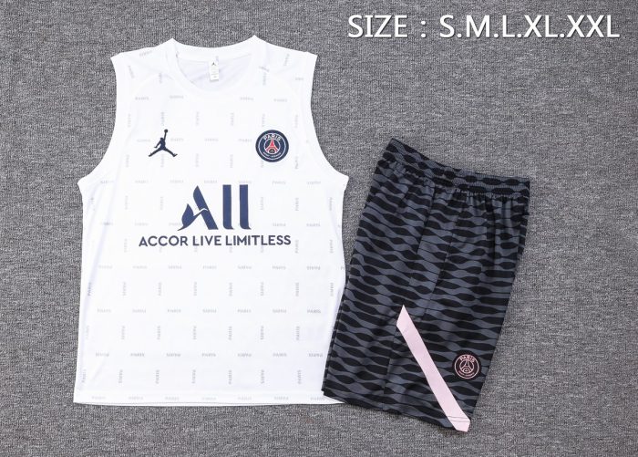 PSG 23/24 Jordan White Vest (Spray Ink) - 图片 2