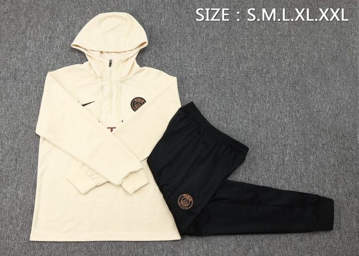 PSG 23-24 Half-Zip Hoodie Apricot - 图片 2