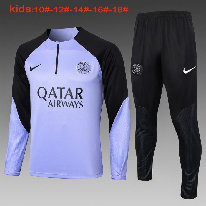 PSG 23-24 Light Purple Half-Zip Jacket Kids - 图片 2