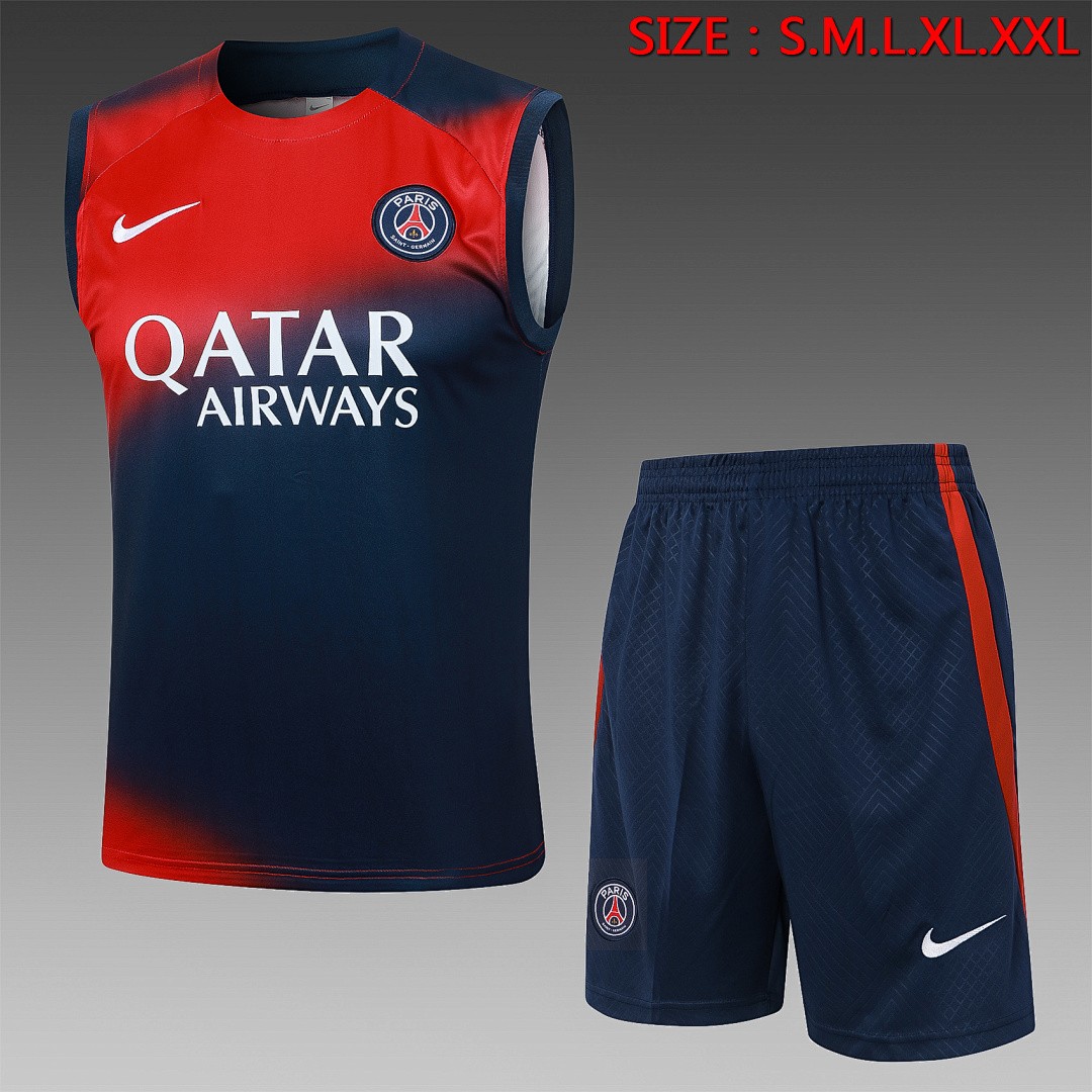 Paris Saint-Germain 23/24 Red Spray Print Vest