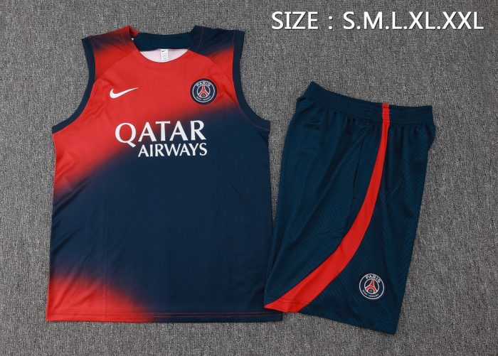 Paris Saint-Germain 23/24 Red Spray Print Vest - 图片 2