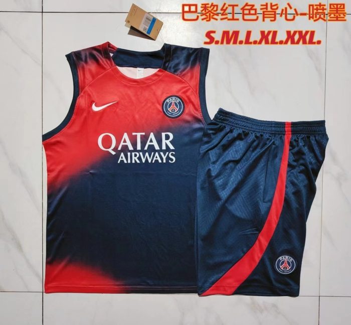 Paris Saint-Germain 23/24 Red Spray Print Vest - 图片 9