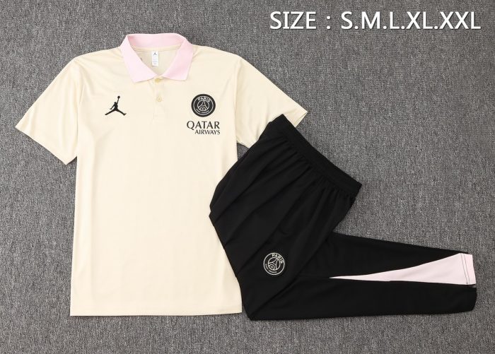 Paris Saint-Germain 24-25 Polo Shirt Apricot - 图片 2