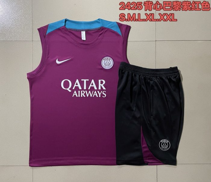 Paris Saint-Germain 24-25 Purple Red Vest - 图片 9