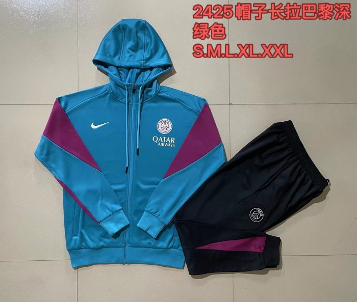 Paris Saint-Germain 24/25 Long Zip Jacket Dark Green - 图片 9