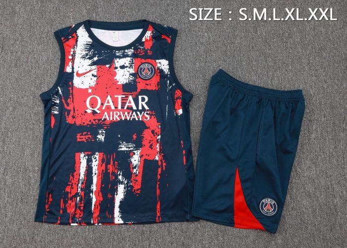 Paris Saint-Germain 24-25 Blue Splatter Vest - 图片 2