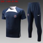 Nike Paris Saint-Germain Blue Short Sleeve Training Suit with Pants
