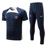 Nike Paris Saint-Germain Blue Short Sleeve Training Suit with Pants - 图片 3