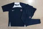 Nike Paris Saint-Germain Blue Short Sleeve Training Suit with Pants - 图片 4