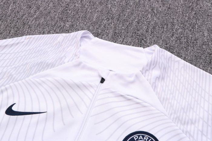 PSG 22-23 White Half-Zip Jacket (Spray Print) - 图片 6