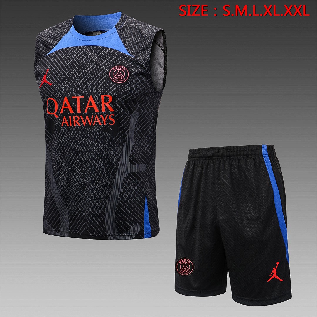 PSG 22/23 Jordan Black Vest (Spray Ink)