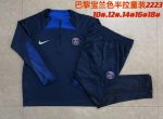 PSG 22/23 Half-Zip Jacket Kids Blue - 图片 3