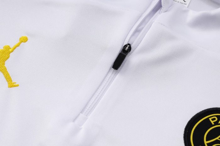 PSG 23/24 Jordan Half-Zip Jacket White - 图片 6